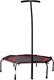 Fitness Trampolin 126 cm Haltestange sehr leise Dank Gummiseilfederung bis 120 kg hochwertiges Sprungtuch super Sprungdynamik Jumping Fitness