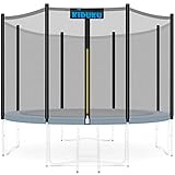 KIDUKU Trampolin Ersatznetz Sicherheitsnetz Trampolinersatznetz Ø 244 305 366 427 cm (305 cm - 6 Stangen)