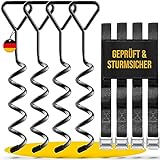 SCHMITZ.Tools Bodenanker Trampolin Erdanker Trampolin Set - Extra sichere Premium Ausführung - Trampolin Anker - Trampolin Befestigung Boden - Erdhaken - Verstellbarer XXL-Gurt - 2,50m - Rostfrei