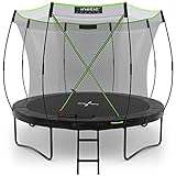 KINETIC SPORTS Trampolin Outdoor 305 cm 'Ultimate Pro' – TÜV Rheinland geprüft, Designed in Germany, Fiberglas Netzstangen, AirMAXX Technologie, Premium Gartentrampolin Kindertrampolin, Schwarz