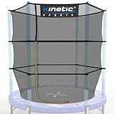 Kinetic Sports Trampolin Sicherheitsnetz für Jumper 140 cm Kindertrampoline – Ersatz Fangnetz Netz mit Reißverschluss, UV-beständig, Indoor