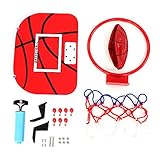 Gigicial Trampolin-Basketballkorb, Netzballkorb mit Verstellbarer Aufhängung für den Innenbereich, für Kinder und Erwachsene im Innen- und Außenbereich (right angle hook)